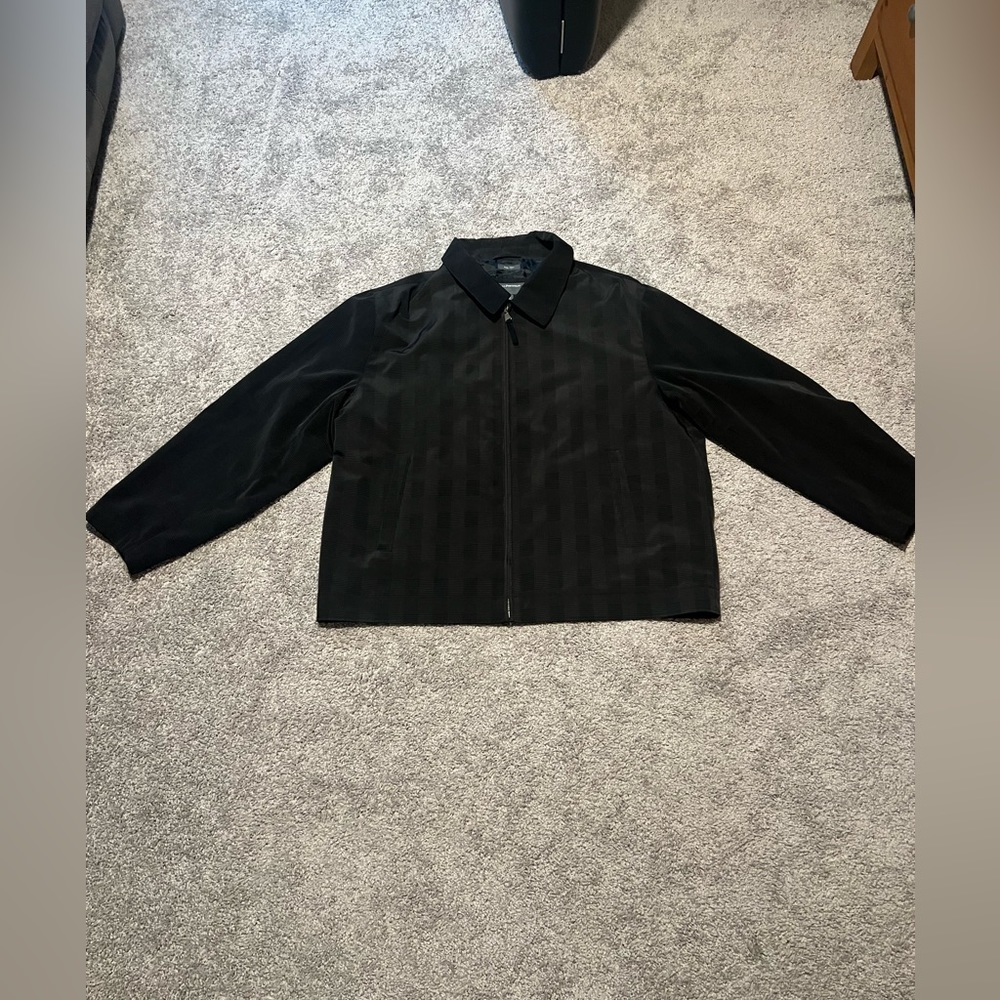 Perry Ellis portfolio poly tech zipper jacket